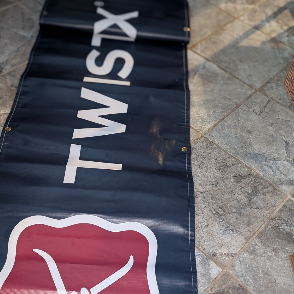 Twisted X Blue And Red Colored Large Wall Banner